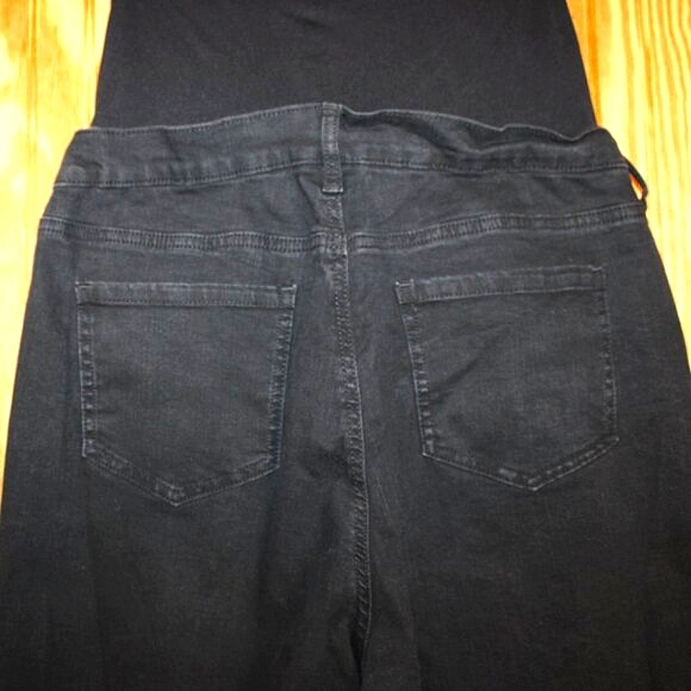 Time and Tru Maternity Black Straight Leg Jeans - Size L (12-14) - Picture 3 of 9